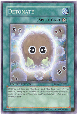 3 x Yu-Gi-Oh Card - HA01-EN028 - DETONATE (super rare holo) - NM-image