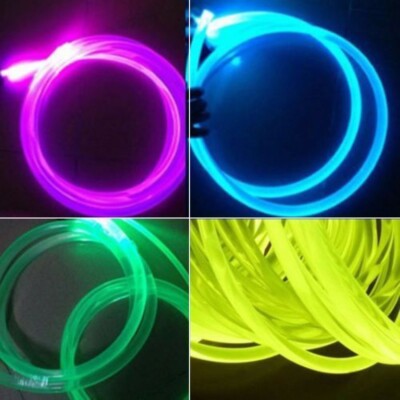 PMMA Optic Fiber Cable Side Glowing Bentable Transparent Polymer Core Material-image