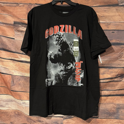 Godzilla T-Shirt XL Black Short Sleeve Graphic Tee King of the Monsters Tokyo-image