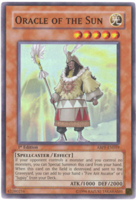 Yu-Gi-Oh Card - ABPF-EN019 - ORACLE OF THE SUN (super rare holo) - NM-image
