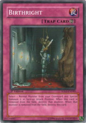 Birthright - 5DS1-EN040 - Common - 1st Edition Near Mint 5D's Starter Deck-image