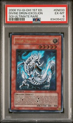 Yugioh! PSA 6 2006 Divine Dragon - Excelion SOI-EN033 Ultimate Rare 1st Edition-image