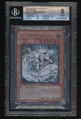 YUGIOH BGS 8 2006 Cyber Barrier Dragon SOI-EN006 Ultimate Rare 1st Edition-image