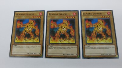3x  BLAZING INPACHI MONSTER 5DS3-EN002   1ST EDITION COMMON YUGIOH NM UNPLAYED-image