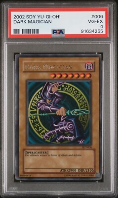 Yugioh! PSA 4 2002 Dark Magician SDY-006 Ultra Rare Unlimited (STOCK PHOTO)-image