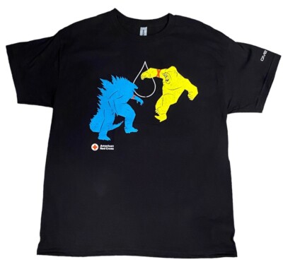 American Red Cross GODZILLA x KING KONG New Empire Movie Promo T-Shirt Large-image