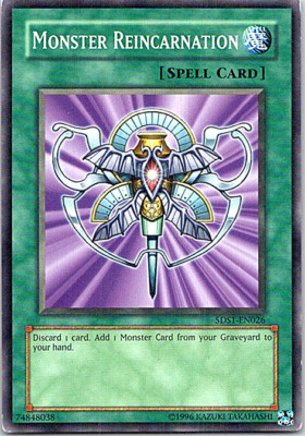 Monster Reincarnation 5DS1-EN026 Yu-Gi-Oh! Light Play Unlimited-image