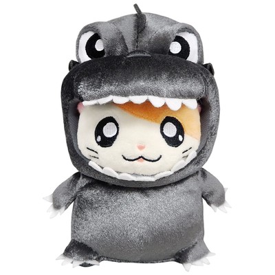 Godzilla Hamtaro-kun Plush Toy Silver S Plush Toy Height 13.5cm Japan-image