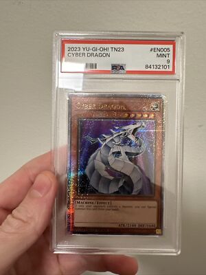 YUGIOH PSA 9 2023 Cyber Dragon TN23-EN005 Quarter Century Rare-image