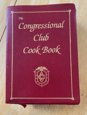 The Congressional Club Cook Book/1993 12th  Edition/Red Faux Leather-Gold Edges-image