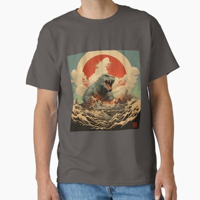 Raging Godzilla in Ocean #1 Classic T-Shirt T-Shirt Made in US/AUS Size S-2XL-image