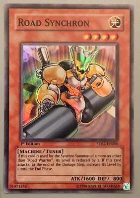 1996 Konami Yu-Gi-Oh! 1st Edition Super Rare Foil Light Card Road Synchron-image