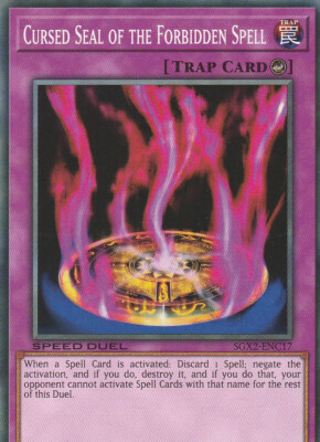 YUGIOH CARD CURSED SEAL OF THE FORBIDDEN SPELL SGX2-ENC17 1ST EDITION COMMUN-image