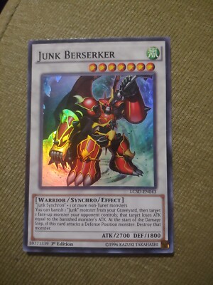 Yugioh 1x MINT Junk Berserker 1st Edition LC5D-EN043 - PACK FRESH-image