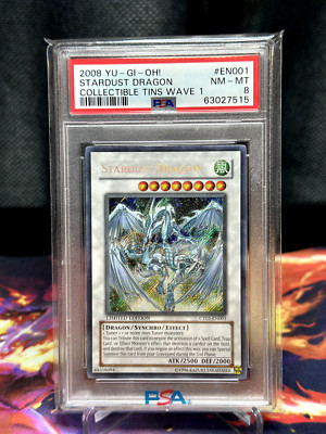 Yugioh PSA 8 Stardust Dragon Secret Rare CT05-EN001-image