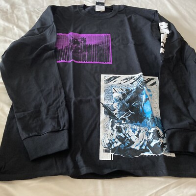 HUF Godzilla enraged long sleeve T-shirt black size medium $45-image
