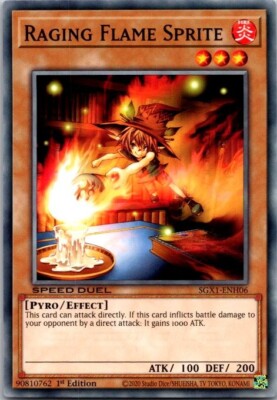 Raging Flame Sprite SGX1-ENH06 Speed Duel GX: Duel Academy Box 1st Edition-image