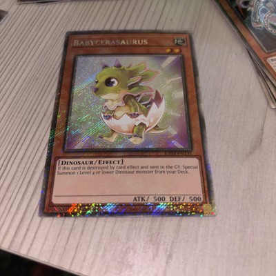 Yugioh Babycerasaurus RA04-EN131 1st Edition Platinum Secret Rare NM Presale-image