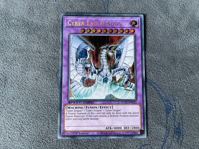 YuGiOh Cyber End Dragon SGX1-ENG21 Secret Rare 1st Edition Near Mint Speed Duel-image