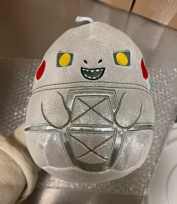 Godzilla Squishmallow 8” MECHAGODZILLA Silver Plush Shiny Gray Metallic Fabric-image