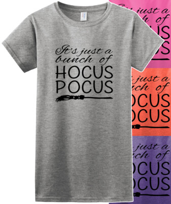 It's Just A Bunch of Hocus Halloween T-Shirt Pumpkin Myers Jack Witch Horror-image