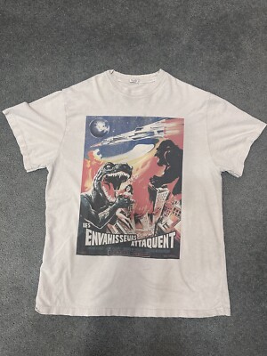 John Galt Promo TShirt Les Envahisseurs Attaquent Size XL King Kong Godzilla Y2K-image