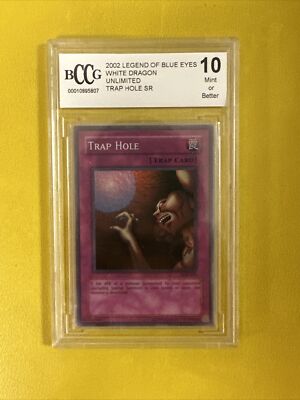 YUGIOH! BCCG 10 2010 Trap Hole LOB-055 Super Rare 🐶-image