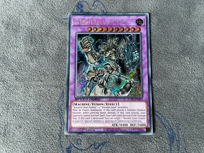 YuGiOh Ultimate Ancient Gear Golem SGX1-END21 Secret Rare 1st Edition NM GX-image