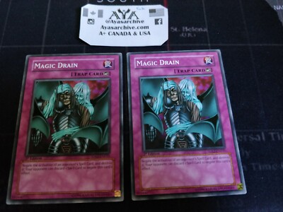 2X MAGIC DRAIN - 1ST ED COMMON NM/VLP 5DS2-EN035 - YUGIOH A+ STORE -image