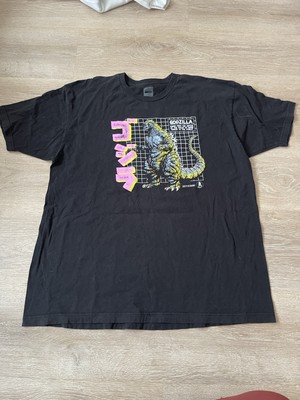 Retro Godzilla Tokyo Japan Black Cotton Graphic Tee/T-Shirt Mens Size 2XL H56-image