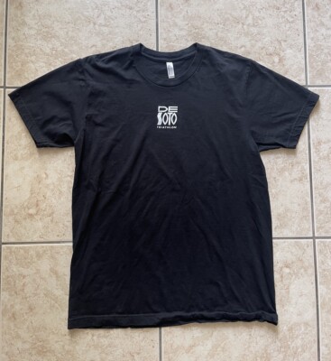 De Soto Sport Triathlon Mens Short Sleeve Black T-Shirt Large Athletic Sport Tee-image