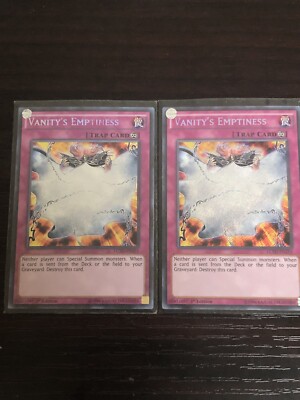 Yu-gi-oh! 2x Vanity's Emptiness LC5D-EN253 1st Edition Secret Rare LP-image