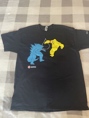American Red Cross GODZILLA x KING KONG New Empire Movie Promo T-Shirt Large-image