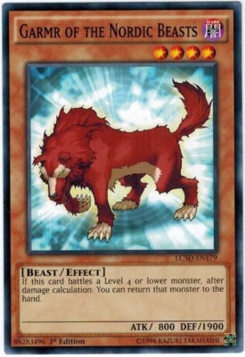 3 x Garmr of the Nordic Beasts - LC5D-EN179 - Common - 1st Edition Near Mint, En-image