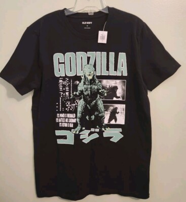 Old Navy Men's XS Short Sleeve GODZILLA Tee Black Green T-Shirt #31825-image