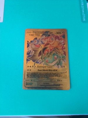 Gold Foil Card Collection Toon Charizard &Blastoise & Venusaur GX NM-image