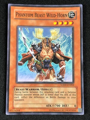 YUGIOH PHANTOM BEAST WILD-HORN GX02-EN002 SUPER PLAY/EDGE-WEAR-image