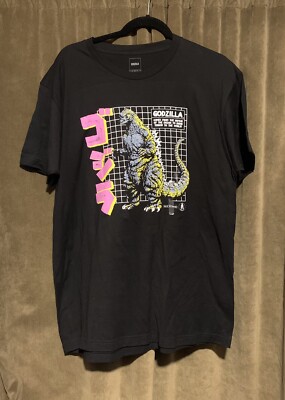 Godzilla King Of The Monsters Japanese TOHO Mens Black T Shirt Size L NEW-image