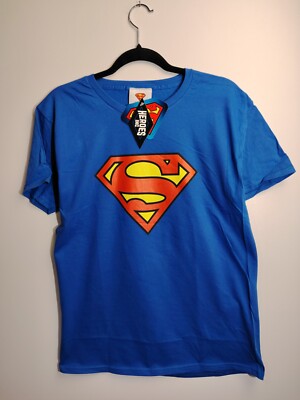 Genuine Licensed Superman Logo DC Blue Cotton Men's T-Shirt S-XXL-image