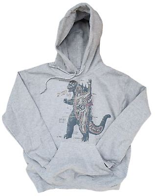 Men's Godzilla Hooded Sweatshirt Grey color new gift.-image