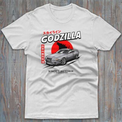 Automotive T-shirt R32 GODZILLA JDM Japanese - Rising Sun - drift-image
