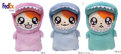 Godzilla Plush doll Godzi ham-kun Green + PINK + BLUE  Set of 3 From Japan-image