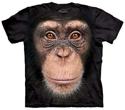 The Mountain Tie Dye T-Shirt Chimp Face Primate Ape Guano Classic Jungle Nature-image