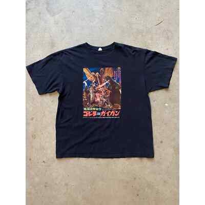 1998 - Vintage Godzilla Movie Promo Box Logo Tee Blue Anvil Tag - XL-image