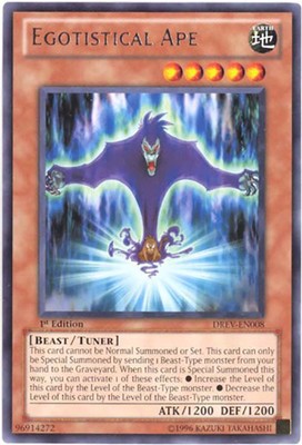 Yu-Gi-Oh Card - DREV-EN008 - EGOTISTICAL APE (rare) - NM-image