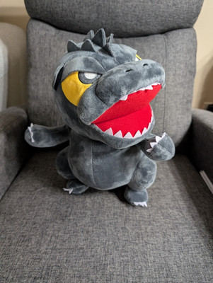 Godzilla Plush Toy Roaring Pose TOHO 12.5 Inch Gray Stuffed Animal w/Tags-image