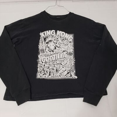 Brandy Melville John Galt Godzilla King Kong long-sleeved T-shirt Women's Cotton-image
