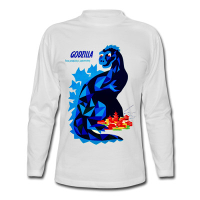Mens Cotton Retro T-shirt Godzilla B-Grade Film Monster Flick Film Sci Fi Movie-image