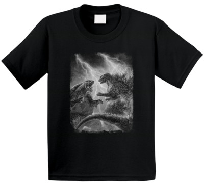 Gamera fight Godzilla, Giant Monster Cartoon Love Funny  T Shirt Tee Gift New-image