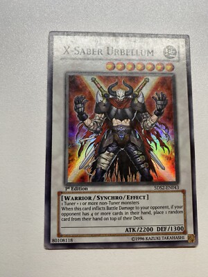 Yu-Gi-Oh! X-Saber Urbellum Super Rare 1st Edition 5DS2-EN043 HP-image